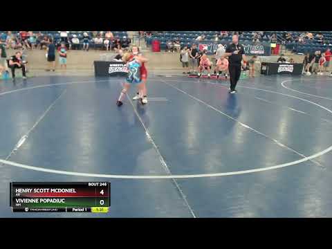 98 Lbs Quarterfinal - Henry Scott McDoniel, AR Vs Vivienne Popadiuc, NM 9e59