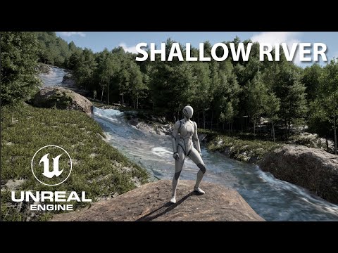 Unreal Engine 5.7 – Shallow Water River in a PCG Forest – Tutorial