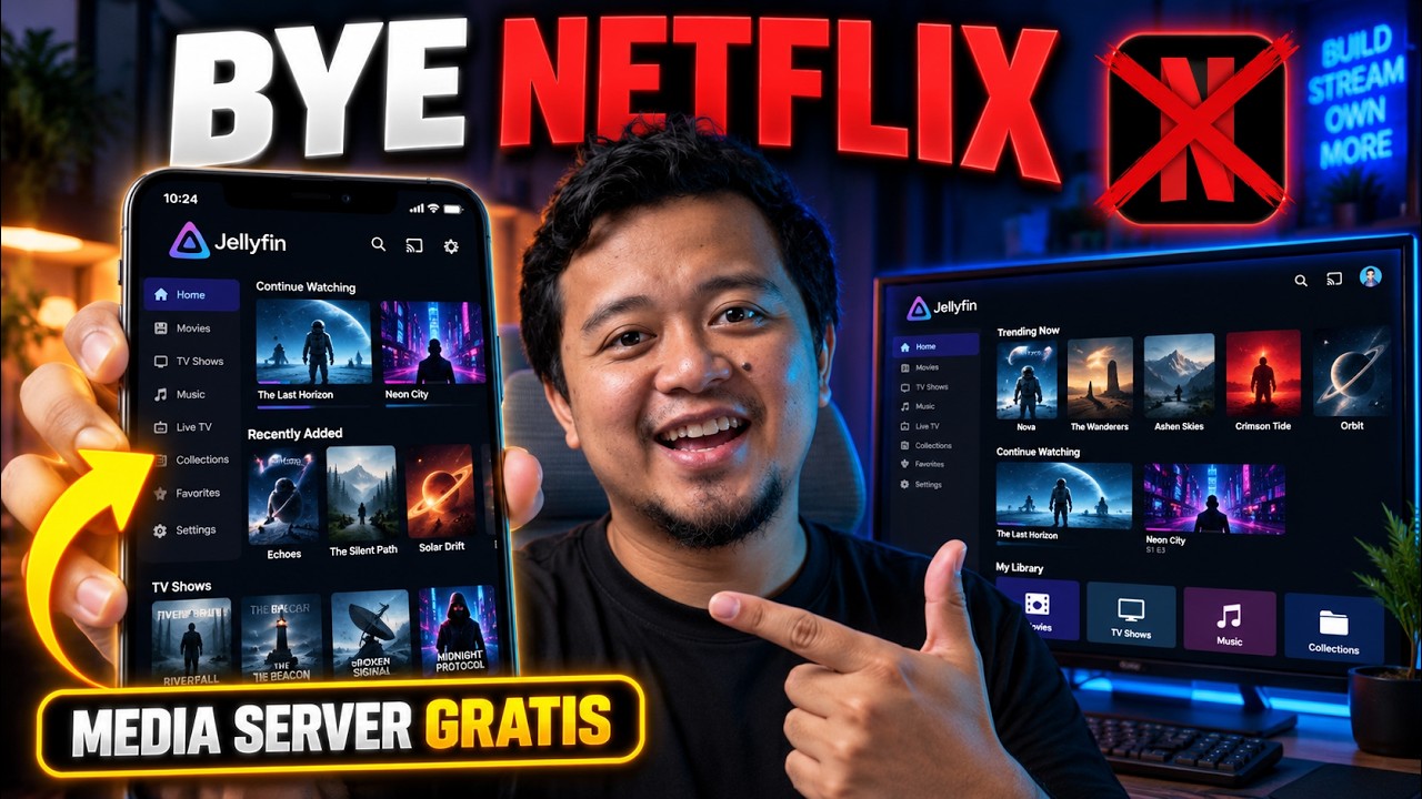 BYE NETFLIX! Ubah HP Android Jadi MULTIMEDIA SERVER GRATIS