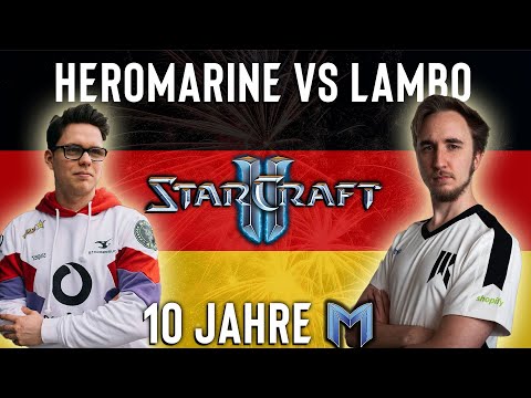 DEUTSCHES STARCRAFT 2 - 🇩🇪 HeroMarine (T) vs 🇩🇪 Lambo (Z) - 10 JAHRE MarthTV