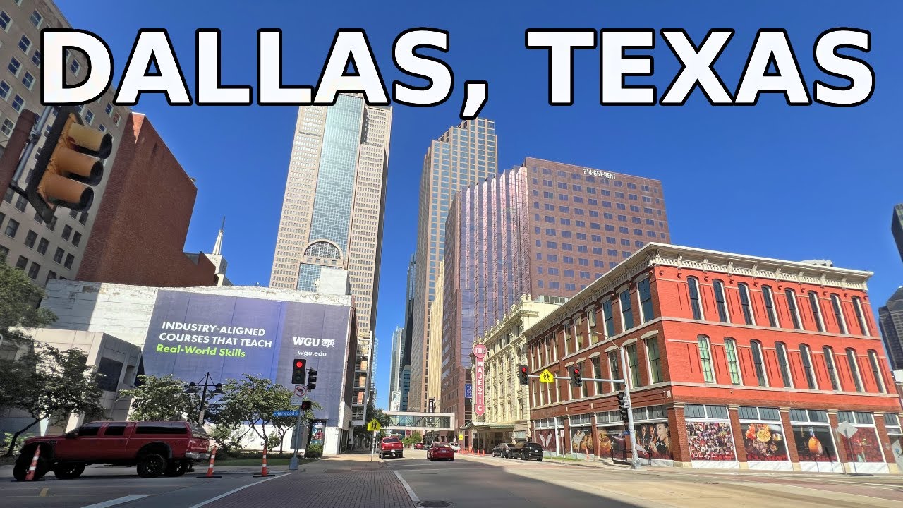 Immersive street-level walking tour through Dallas, United States, showcasing authentic urban landscapes, local architecture, and the vibrant atmosphere of the city's neighborhoods