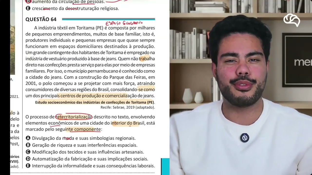 Resolução em Vídeo — Questão 64 ENEM 2025 Belém