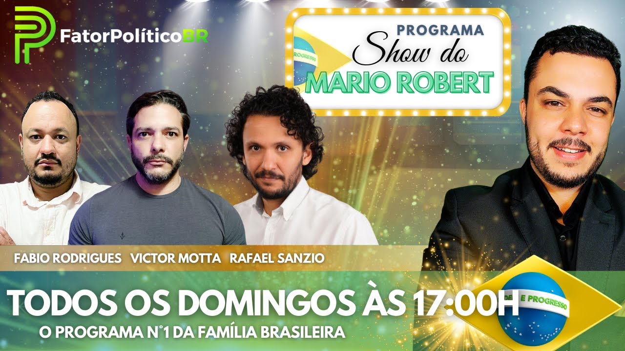Show do Mario Robert - Analistas políticos Fabio Rodrigues, Rafael Sanzio e Victor Motta