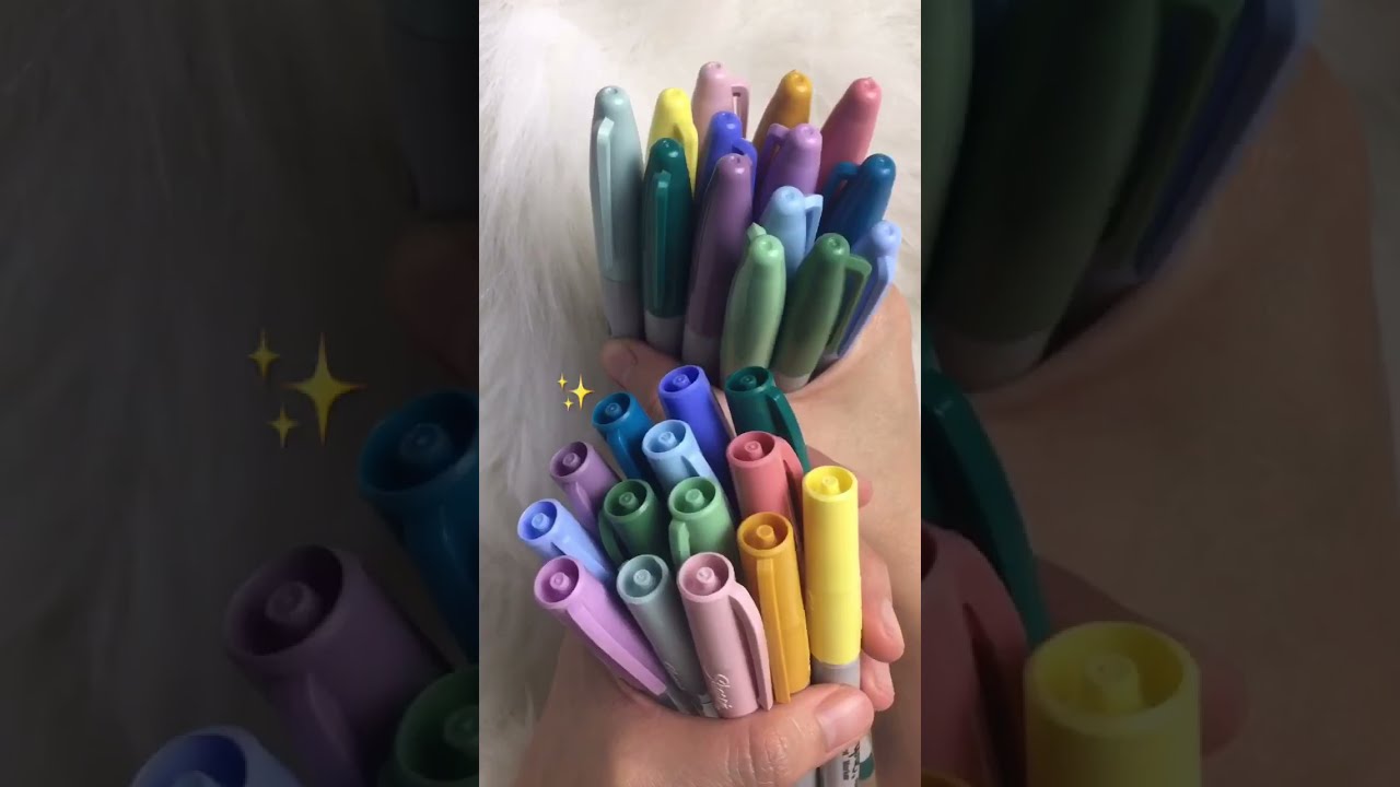 Unboxing & swatching my Sharpie MYSTIC GEMS collection 💎 ASMR #shorts #sharpie