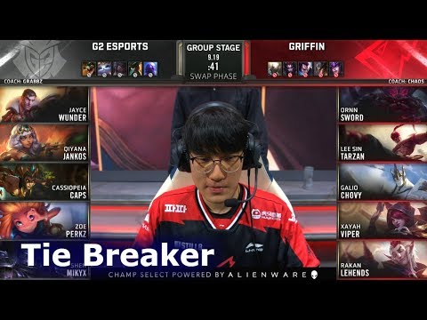G2 vs GRF - Tie Breaker | Day 6 S9 LoL Worlds 2019 Group Stage | G2 eSports vs Griffin