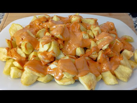 PATATAS A LA BRAVA,receta rápida, tradicional,muy fáciles de preparar,(como entrante,tapa,picoteo,)🤗