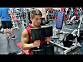 Dumbbell pressing 140lbs for reps at @167lbs 17 Years old