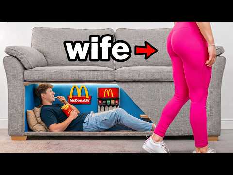 I Built a SECRET McDonalds to Hide from My Wife!