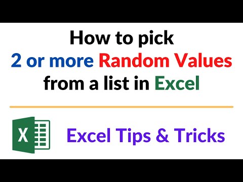 Excel formula to Pick 3 random values from a list [without Duplicates]