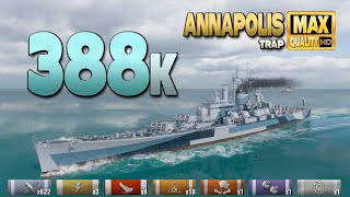 Cruiser Annapolis: Huge 388k damage on map Trap - World of Warships