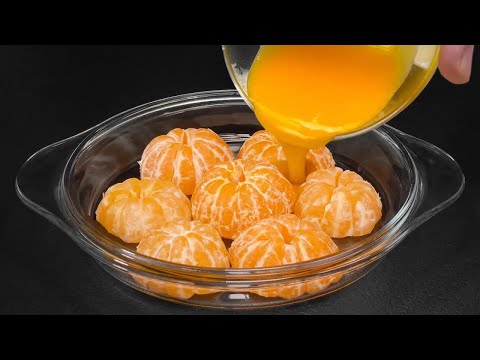 Simply whisk eggs with tangerines! Delicious New Year's dessert in 5 minutes! Bazilika Desserts