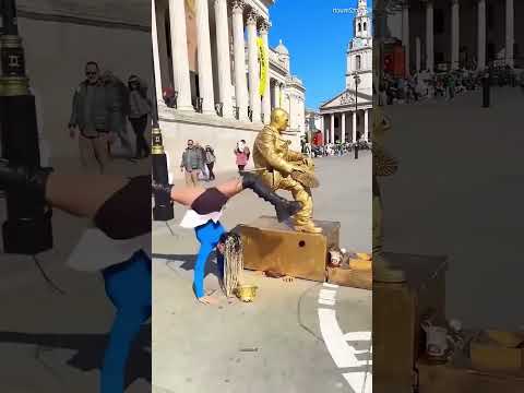 Essa Menina Deixou A Estátua Confusa! #curioso #incrível #interessante