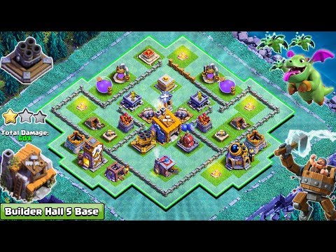 New Builder Hall 5 (BH5) Base 2018 | Anti 2 & 3 Stars BH5 base [DEFENSE] | Anti Giant/Baby Dragon