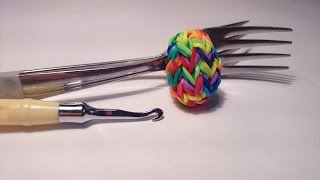 Смотреть онлайн Плетем яйцо на двух вилках из резинок Rainbow Loom