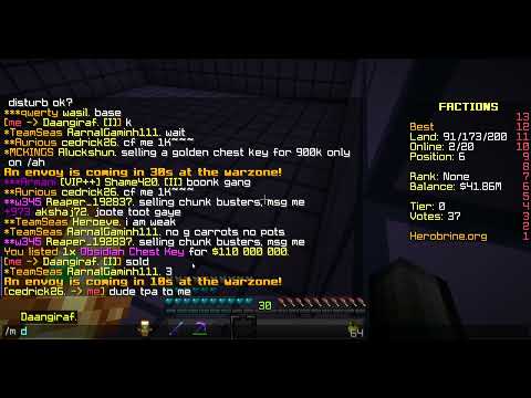Just Doing Factions Ep 207 |LETS GO!!!| (Herobrine.org)