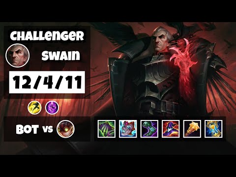 Swain 11.17 Gameplay Challenger Replay Bot Lane - S11 (12/4/11) - NA