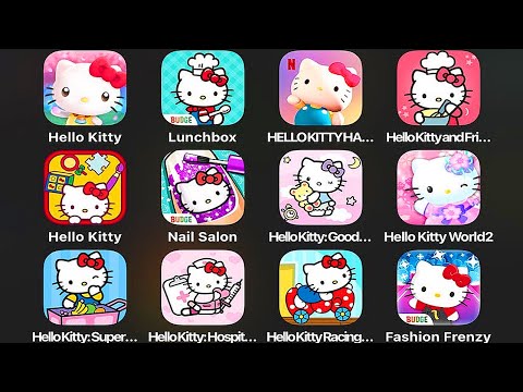 Hello Kitty World II,Lunchbox,Hello Kitty Fashion Star,Nail Salon,Talking Hello Kitty,Supermarket - YouTube