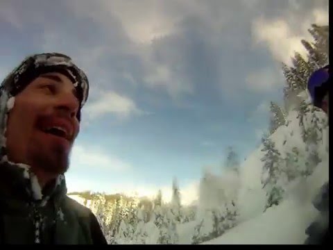 Christian Michael Mares caught in avalanche 2016. Go Pro and iPhone angle