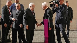 El Papa León XIV recibe al presidente palestino Abbas en el Vaticano