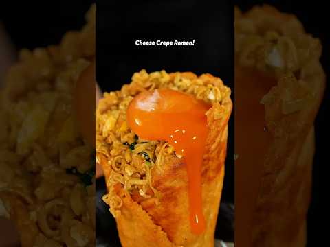 Making Cheese Crepe Ramen 😬😋 from @BayashiTV_ #shorts