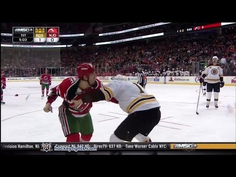 Milan Lucic vs Ryane Clowe Mar 18, 2014
