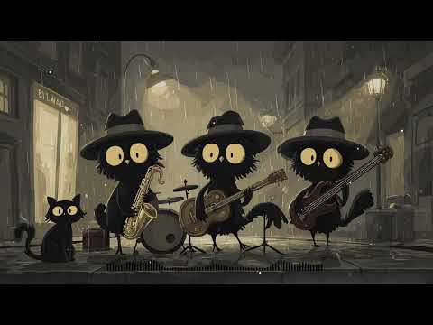 Owl and Black Cats Jazz Groove – Perfect BGM for Work and Focus | Study Jazz