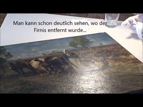 Restauration eines Gemäldes (Firnis abtragen und neuen auftragen)