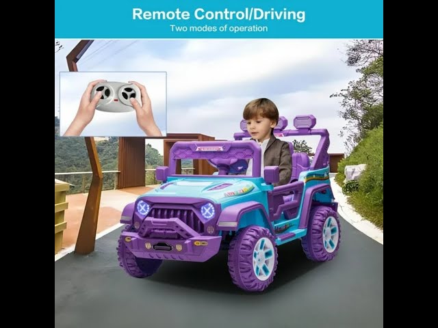 سيارة أطفال كهربائية 12 فولت مع جهاز تحكم عن بعد  بمحركين، مشغل موسيقى، أبواب قابلة للفتح، مصابيح LED C2128