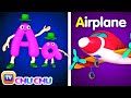 Phonics Song 2 with TWO Words in 3D - A For Airplane - ABC Alphabet Songs with Sounds for Children