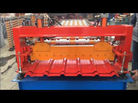 Sheet roll forming machine working demo