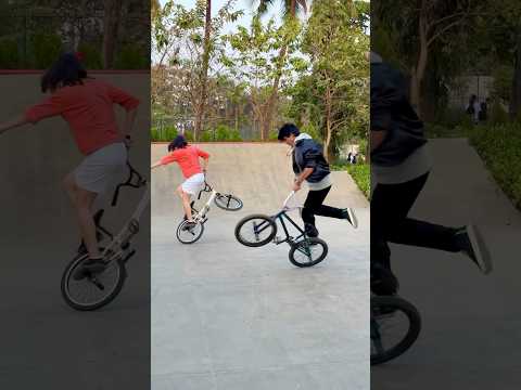 Ladki bhi stunt kar di aaj 😰 #youtubeshorts #viral #trending #yusufbmx #shorts #sport #cyclestunt