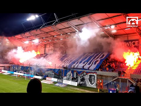 Piast Gliwice - Górnik Zabrze 0:0. Oprawa kibiców Piasta "MOJE MIASTO MÓJ KLUB"