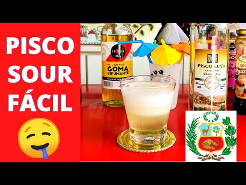 CÓMO PREPARAR PISCO SOUR PERUANO en LICUADORA❤️😋[RECETA FÁCIL y RÁPIDA]🥂✨CÓCTELES con PISCO LUYO🍇