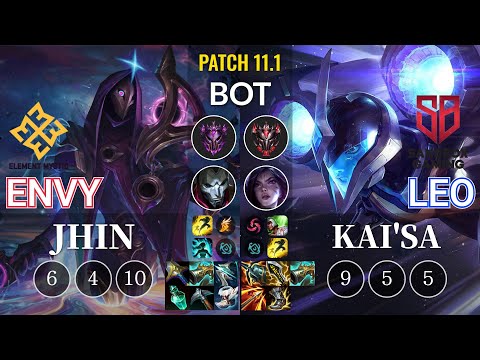 EM Envy Jhin vs SB Leo Kai'Sa Bot - KR Patch 11.1