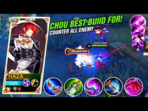 CHOU BEST BUILD 2023 FOR COUNTER ALL ENEMY IN GAME!! (MUST TRY) CHOU NEW META GAMEPLAY - MLBB