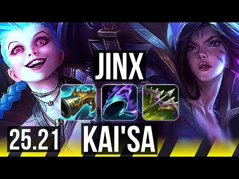 JINX & Thresh vs KAI'SA & Blitzcrank (ADC) | KR Master | 25.21