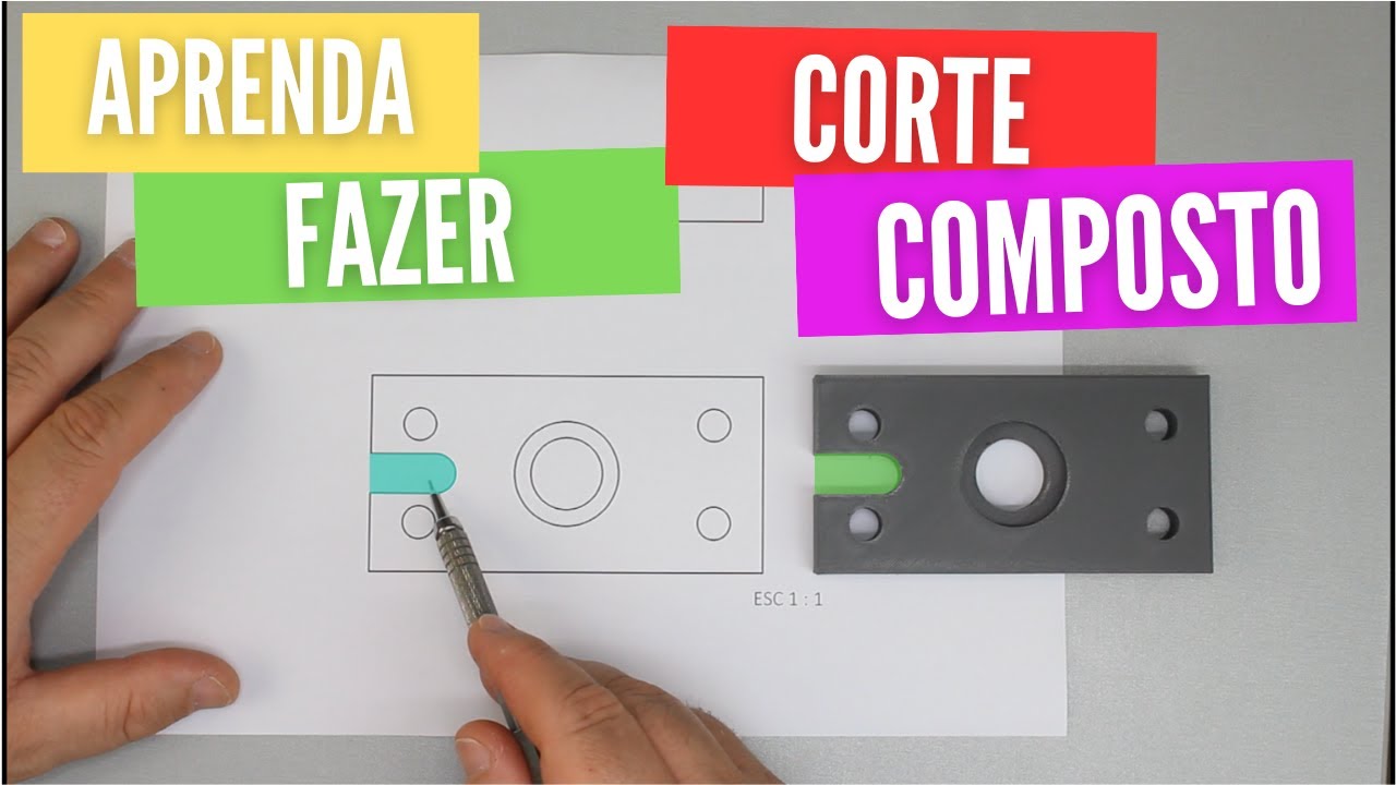Como fazer Corte Composto? APRENDA com MODELOS REAIS, na PRÁTICA! - Curso de Desenho Técnico
