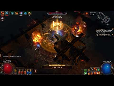 Path of Exile 3.1 ELE Cremation Lv 90 SSF Abyss HC
