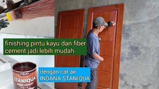Cara finishing kayu menggunakan cat air Indana Staniqua, mudah dan murah