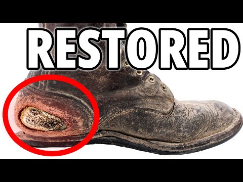 Worn and Missing A Heel Work Boot: Nicks Boots Rebuilds