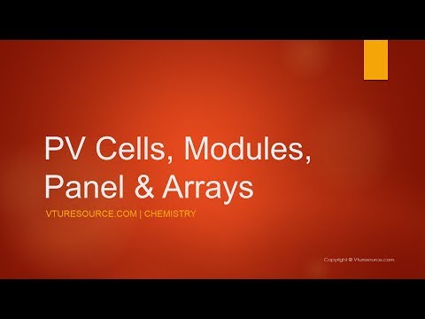Pv cells, modules, panel & arrays