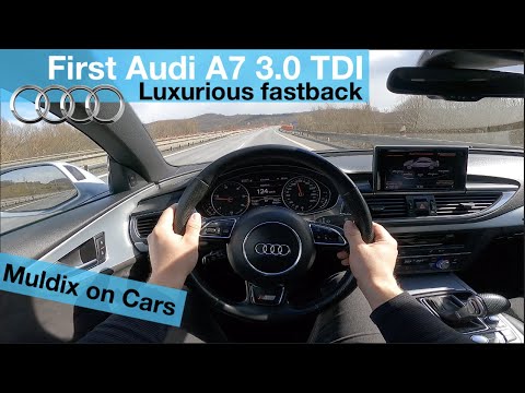 Audi A7 3.0 TDI Quattro (180 kW) POV Test Drive + Acceleration 0-200 km/h