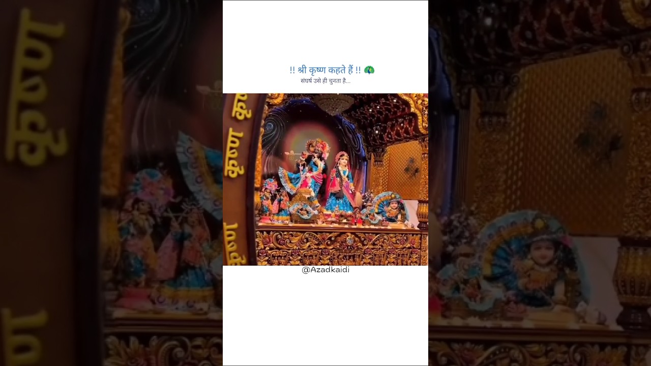 Sangharsh use hi chunta hai... 💯🦚✨🌸 #shorts #viralvideo #trending #krishna #azadkaidi
