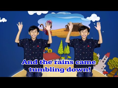 The Wise Man Built His House Upon the Rock with actions || Sunday School Song