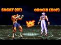 Sagat Vs Orochi Epic Mugen Crossover Boss Fight 2026 Street Fighter Vs King Of Fighters