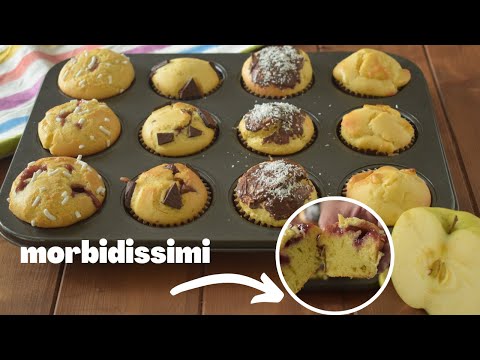 MUFFIN allo yogurt soffici e alti - ricetta base per muffin