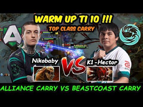 K1 Hector vs Nikobaby - Beastcoast Carry vs Alliance Carry Warm up Ti10 Ranked Dota 2 pro Gameplay