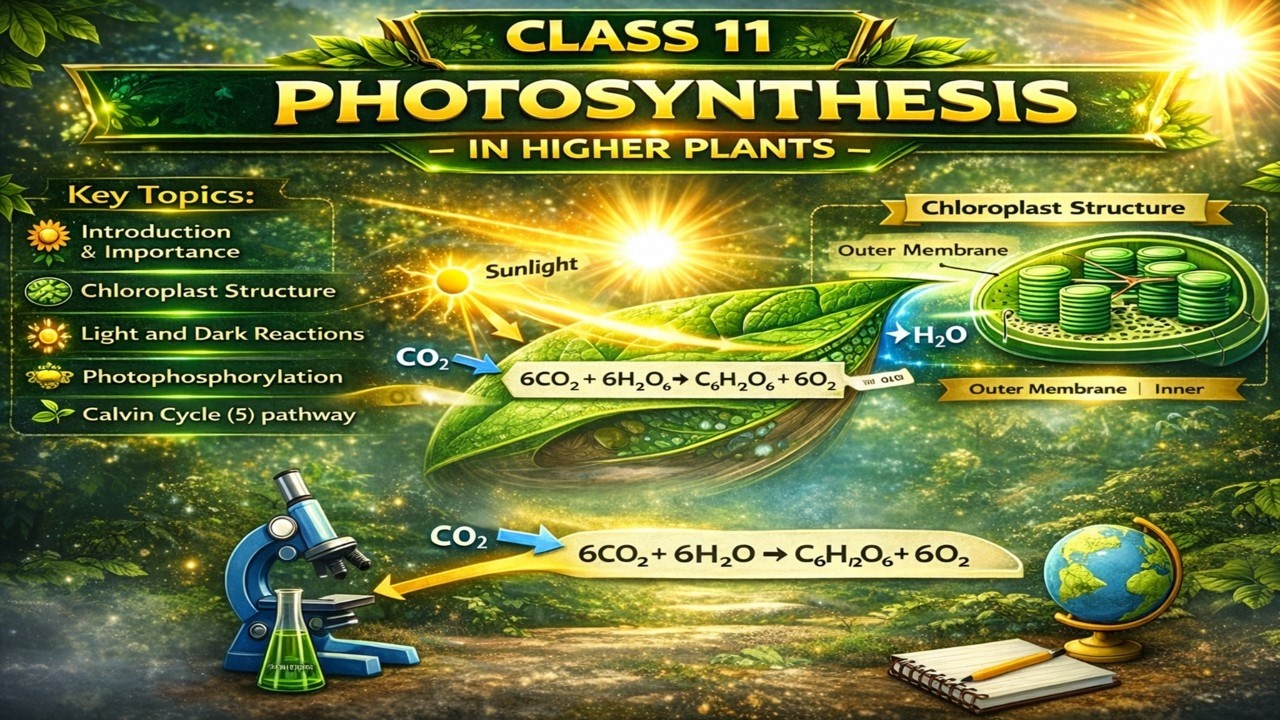 CBSE Class 11 || Biology || Photosynthesis in Higher Plants || Animation || in English