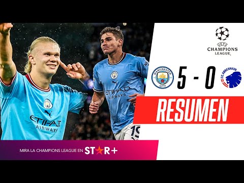 Video: Manchester City goleó Copenhague por la Champions League con un tanto de Julián Alvarez