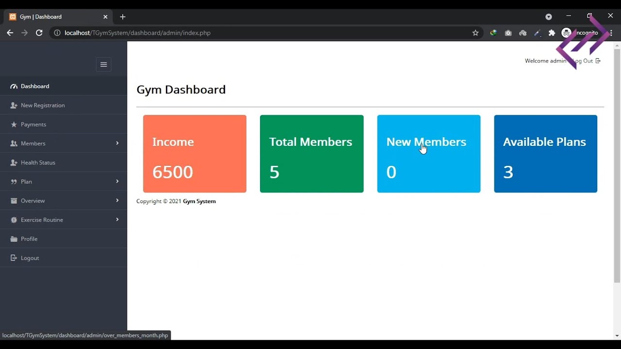 Simple Gym Management System in PHP MySQL with Source Code - CodeAstro